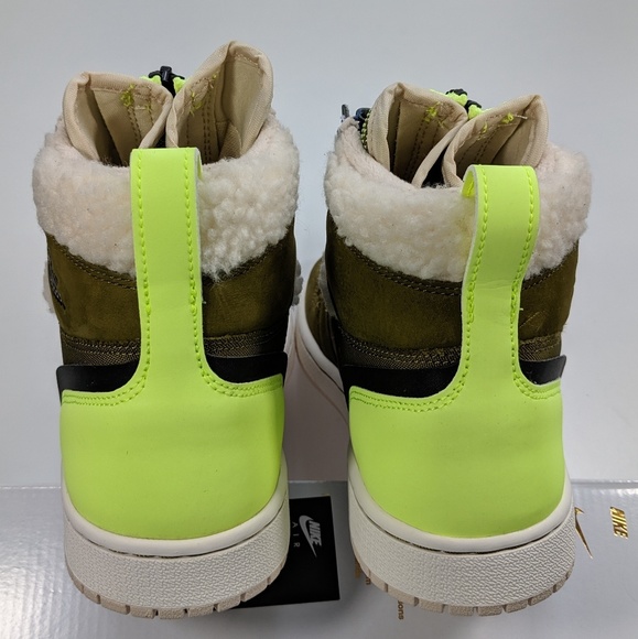 Air Jordan 1 High Zip Olive Flak/Black-Volt Glow - Picture 4 of 6